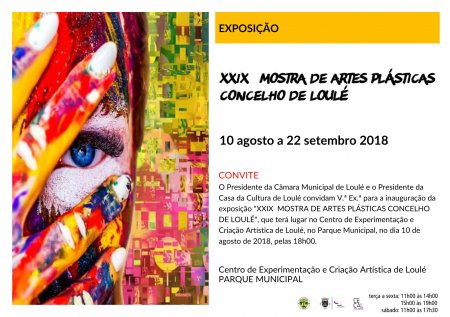 CONVITE - MOSTRA DE ARTES PLÁSTICAS DE LOULÉ 2018