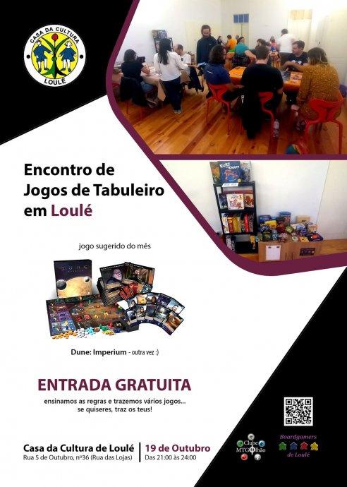 BOARDGAMERS LOULÉ ENCONTRO DE OUTUBRO