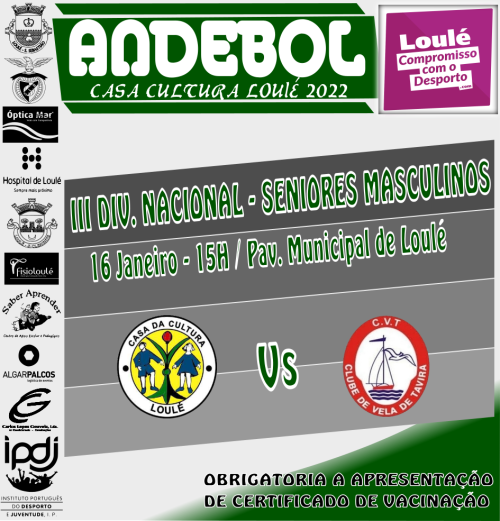 Andebol Casa da Cultura de Loulé 16 Jan 2022