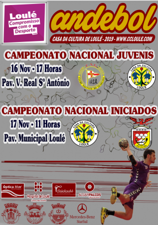 Andebol casa da cultura Loulé 16 e 17 Novembro