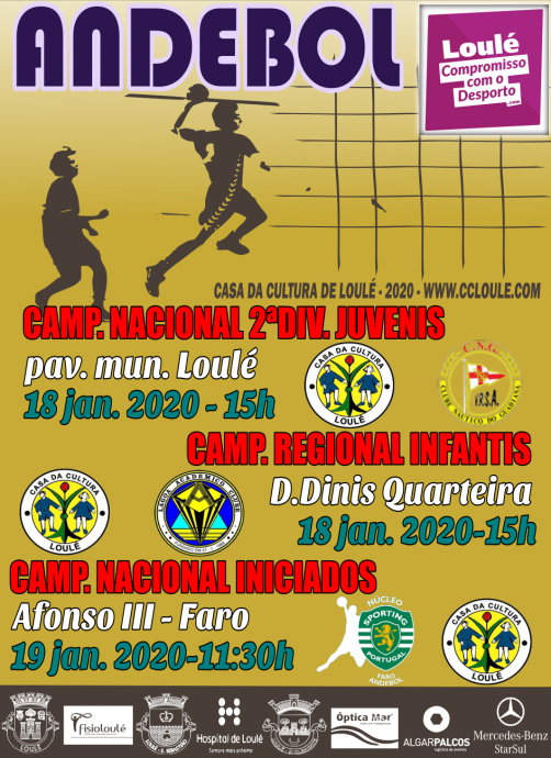 Andebol casa da cultura de Loulé 18 e 19 Jan 2020