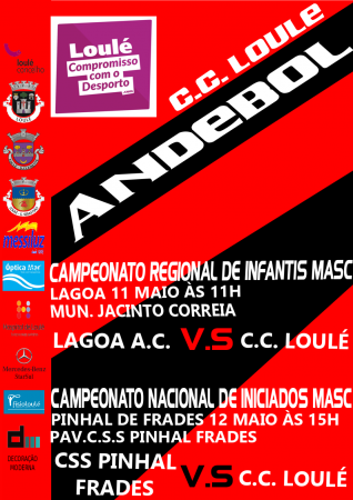 cartaz andebol loule cc loule 11 e 12 Maio