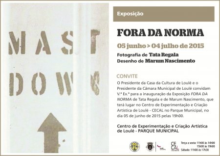 convite Exposição "Fora da Norma"