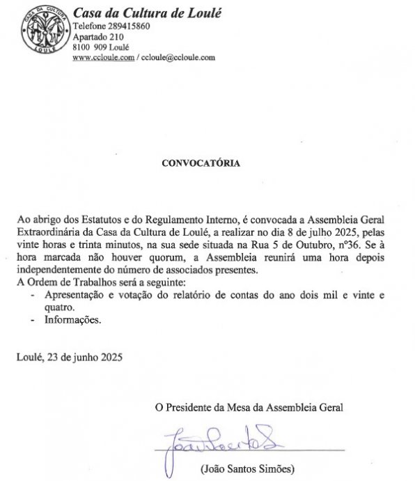 ASSEMBLEIA GERAL DE ASSOCIADOS