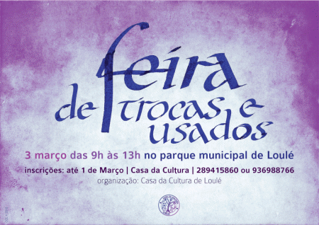 Feira de trocas e usados 3 Março das 9h às 13h