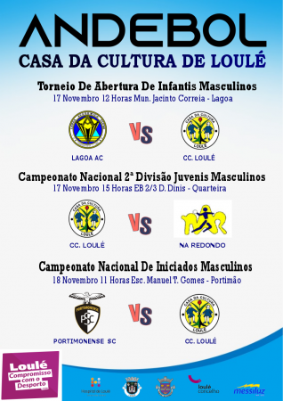 Andebol CC Loulé 17 e 18 Novembro