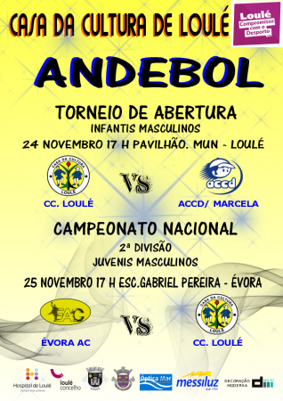 Andebol Casa da Cultura de Loulé 24 e 25 Nov