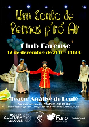 cartaz - Teatro "Um Conto de Pernas Pró Ar"