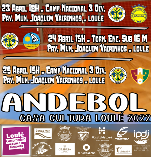 ANDEBOL 23, 24 e 25 ABRIL CC Loulé