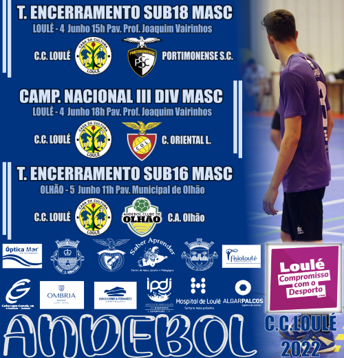 ANDEBOL CC Loulé jogos a 4 E 5 JUNHO 