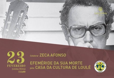 cartaz José afonso no café calcinha pela Casa da Cultura de Loulé