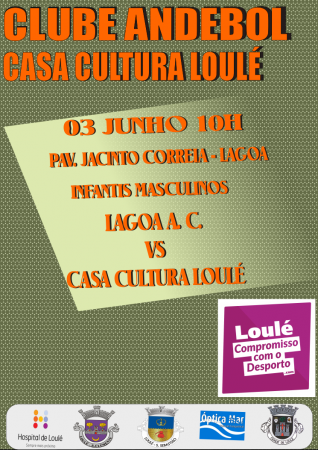 cartaz jogo andebol 3 junho casa da cultura loulé