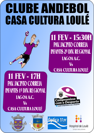 cartaz andebol - casa cultura loulé -11 Fevereiro