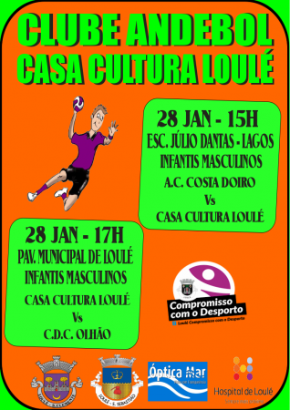 cartaz jogos andebol casa da cultura de loulé 28 Jan 2017