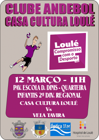 cartaz andebol 12 Março Casa Cultura Loulé