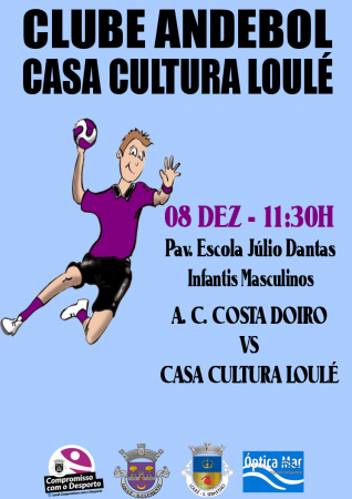 cartaz jogo andebol Casa da Cultura Loulé 8 dezembro 2016