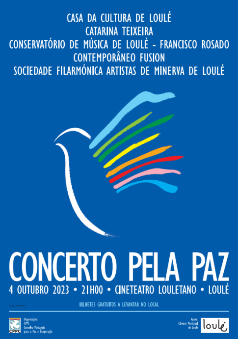 concerto pela paz em Loulé cartaz