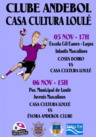 cartaz andebol 05 e 06 Nov Casa da Cultura de Loulé