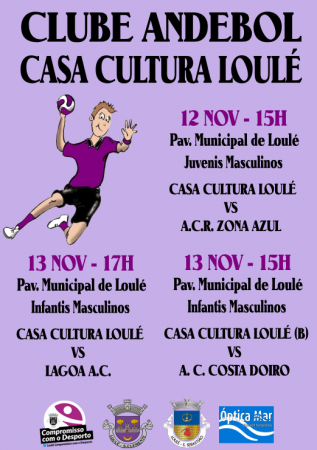 cartaz andebol Casa da Cultura de Loulé 12 e 13 Nov