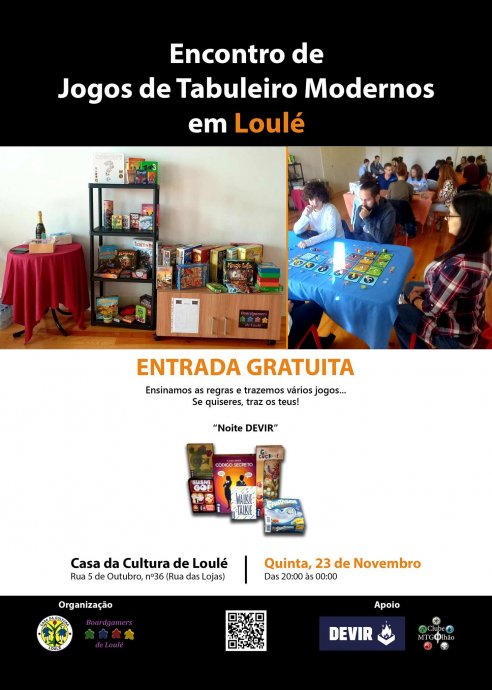 BOARDGAMERS LOULÉ ENCONTRO DE NOVEMBRO